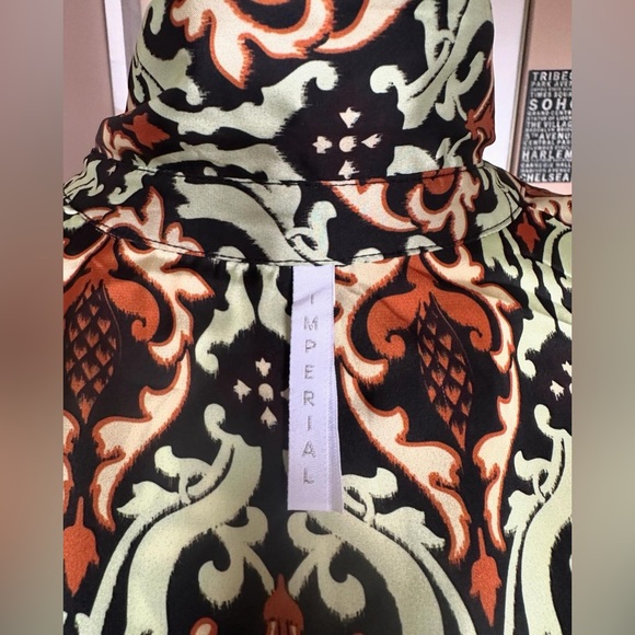 Imperial Italy Satin Crossover Blouse - Picture 11 of 12